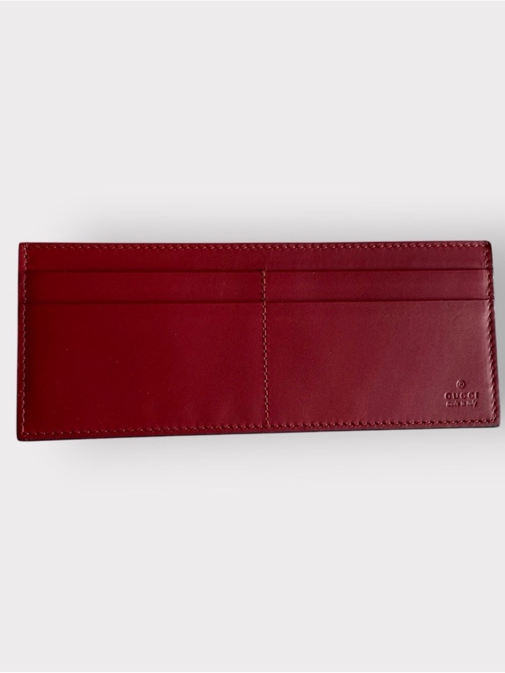 Gucci Red and pink Leather Card Holder Wallet